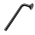 černý 2mm zahnutý