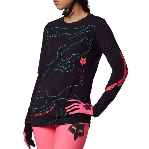 Dámský cyklo dres Fox W Ranger Mid Ls Jersey Lunar