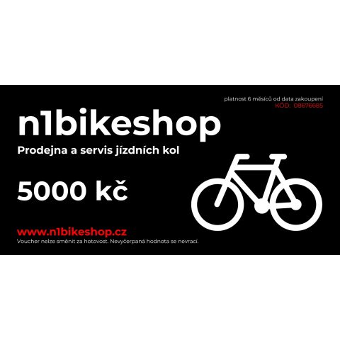 voucher n1bikeshop 5000 kč