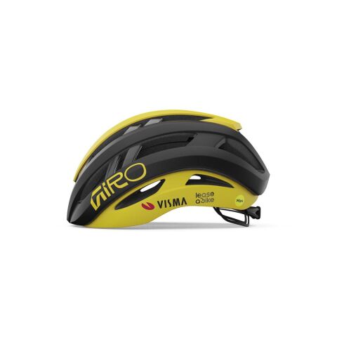 cyklistická přilba GIRO Aries Spherical Mat Black/Yellow Visma