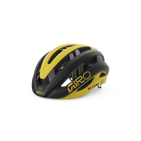 cyklistická přilba GIRO Aries Spherical Mat Black/Yellow Visma