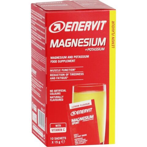 rozpustná směs ENERVIT Magnesium Sport 10x15g lemon